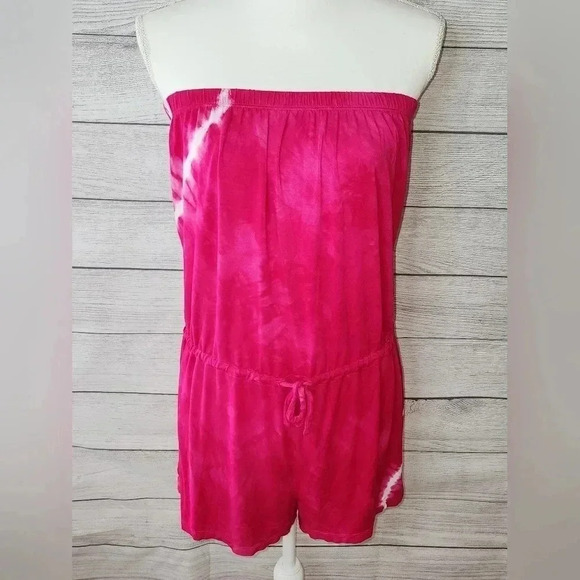 Soluna Swim strapless romper size large